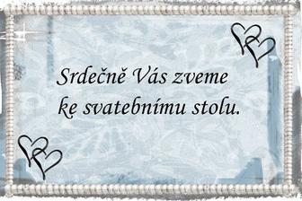 pozvánka ke svatebnímu stolu