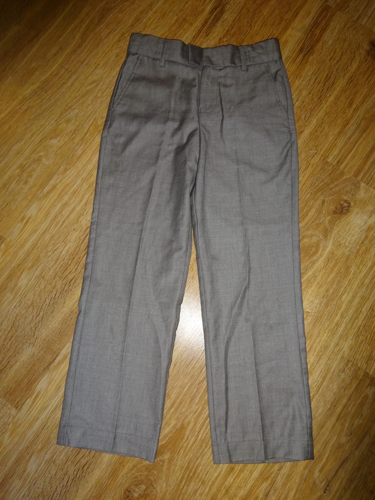 Slavnostní šedé kalhoty M&S vel. 134 - Obrázek č. 1