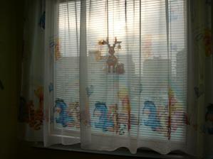 Záclonka, vánoční windowcolor a "úžasný" výhled
