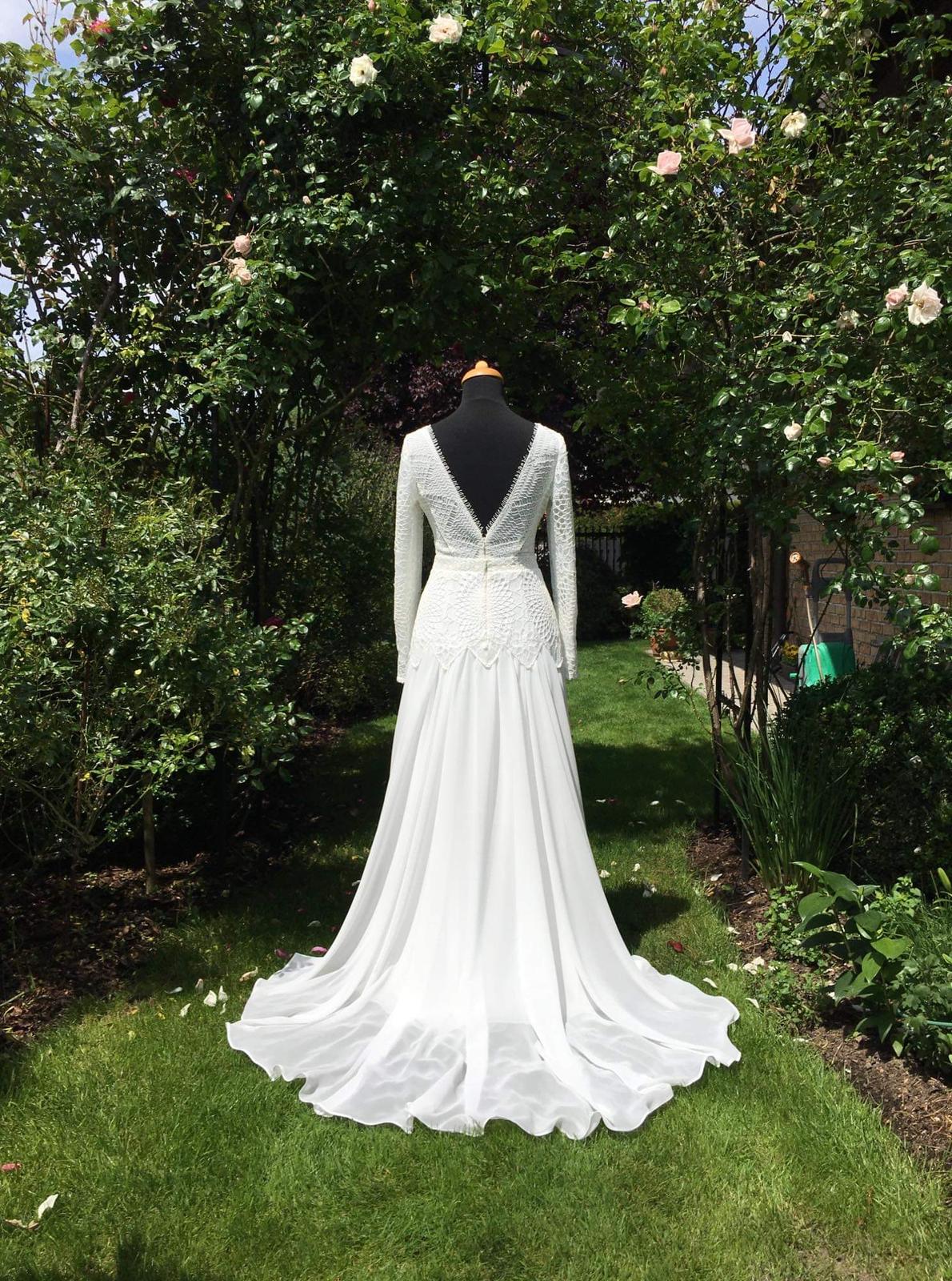 Svatební šaty – BOHO STYL, vel. 34, barva IVORY. Model 2020. - Obrázek č. 1